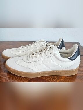 Cole Haan Men’s Cream/Black Leather-Suede Accent Sneakers Men's Sz 13 NWOB